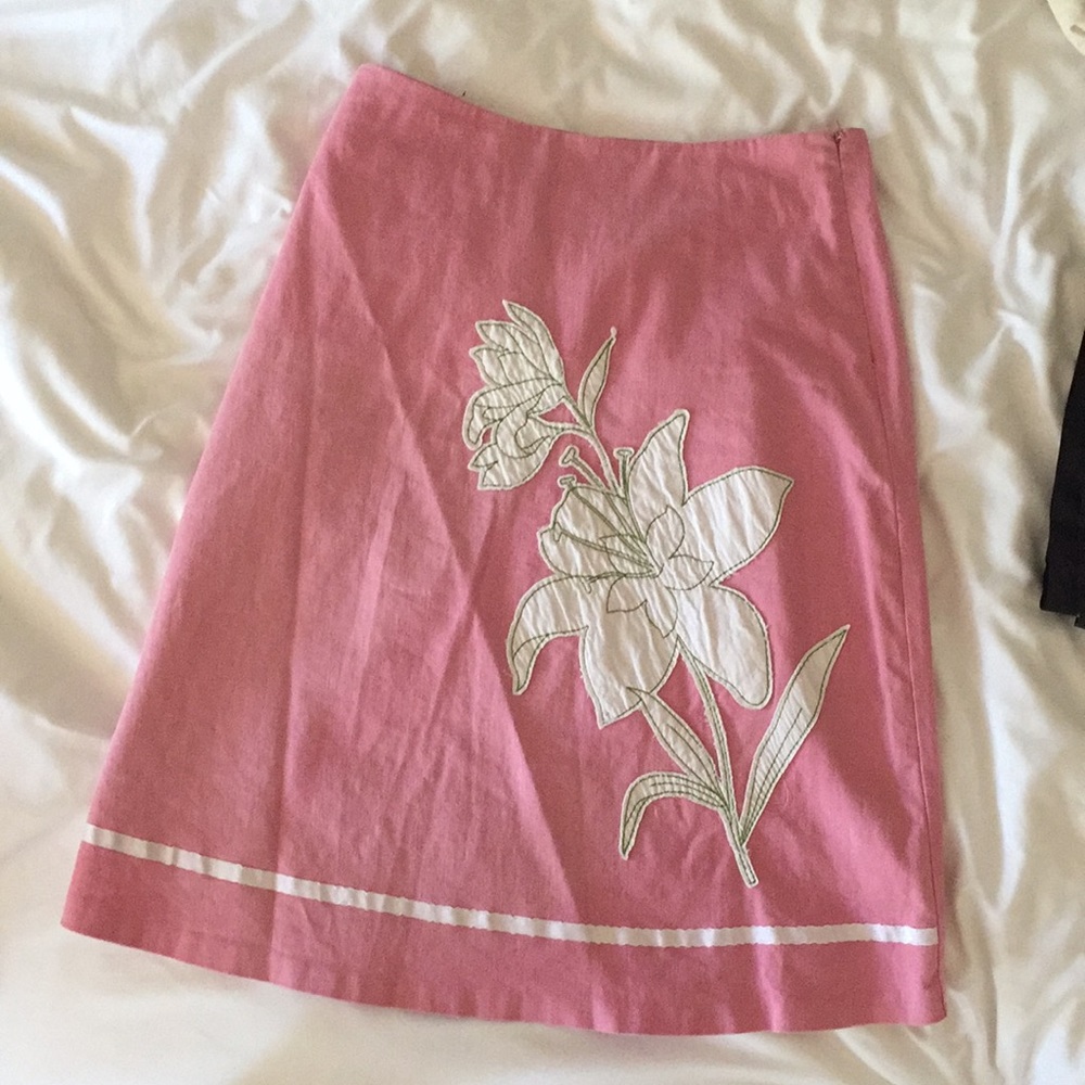Cotton skirt. Sz 3. Side zipper.